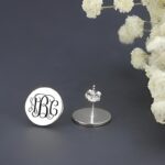 Whispers of Initials – Engraved Sterling Silver Disc Stud Earrings – A Timeless Treasure for Her - Image 3