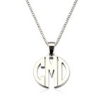 Personalized monogram necklace for her, delicate design
