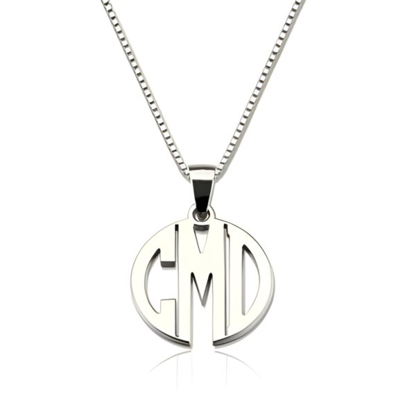 Personalized monogram necklace for her, delicate design