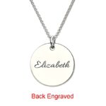 Embrace Your Story – Sterling Silver Monogram Disc Necklace – A Timeless Treasure for You or a Loved One - Image 2