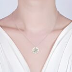 Embrace Your Story – Sterling Silver Monogram Disc Necklace – A Timeless Treasure for You or a Loved One - Image 3