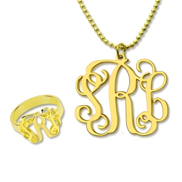 Personalized monogram jewelry set for unique stories