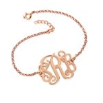 Embrace Your Initials – Rose Gold Monogram Bracelet & Necklace Set – A Timeless Treasure for Her - Image 2