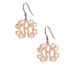 Embrace Your Initials – Rose Gold Monogram Necklace & Earrings Set – A Timeless Treasure for Her - Image 2