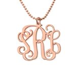 Embrace Your Initials – Rose Gold Monogram Necklace & Earrings Set – A Timeless Treasure for Her - Image 3