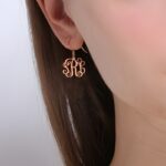 Embrace Your Initials – Rose Gold Monogram Necklace & Earrings Set – A Timeless Treasure for Her - Image 4