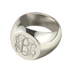 Carry Your Story – Radiant Sterling Silver Monogram Signet Ring – A Timeless Treasure for Loved Ones - Image 3