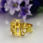 Embrace Your Story – Monogram Initials Ring in Radiant Gold – A Timeless Treasure for You or Someone Special - Image 2