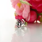 Carry Loved Ones Close – Handcrafted Sterling Silver Heart Ring with Three Monogram Initials – A Timeless Treasure for Her - Image 3