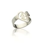 Personalized heart ring with initials for loved ones