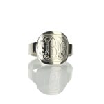Embrace Your Identity – Elegant Sterling Silver Monogram Ring – A Timeless Treasure for Him - Image 2