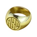 Embrace Your Identity – Elegant Block Monogram Signet Ring – A Timeless Treasure for You or a Loved One - Image 2