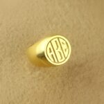 Embrace Your Identity – Elegant Block Monogram Signet Ring – A Timeless Treasure for You or a Loved One - Image 3