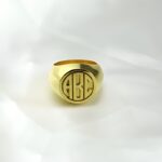 Embrace Your Identity – Elegant Block Monogram Signet Ring – A Timeless Treasure for You or a Loved One - Image 4