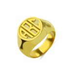 Personalized monogram signet ring for unique identity