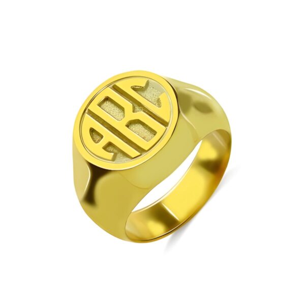 Personalized monogram signet ring for unique identity