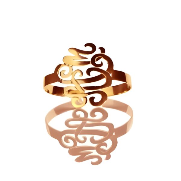 Handwritten monogram cuff bracelet for personal stories