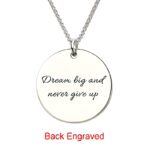 Carry Your Story Close – Engraved Sterling Silver Disc Necklace – A Timeless Treasure for Her - Image 2