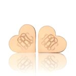Rose gold monogram stud earrings for heartfelt gifting