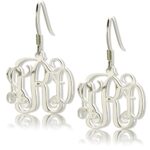 Personalized monogram earrings in sterling silver