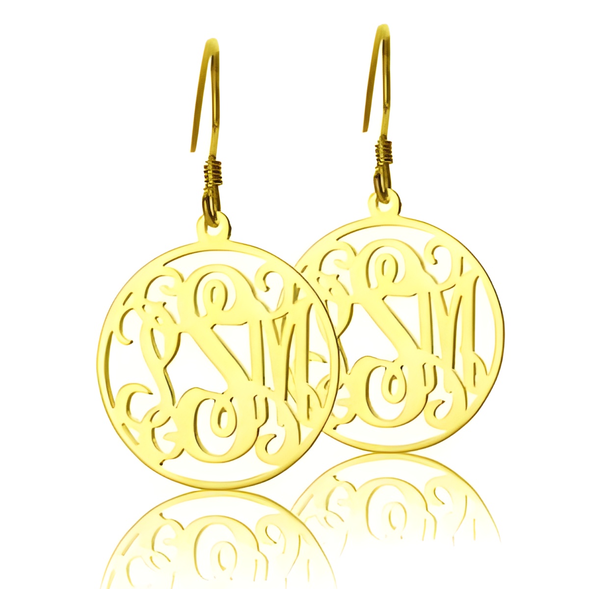 Gold initial earrings for her, celebrate your identity