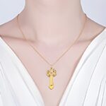Unlock Your Story – Elegant Key Initial Necklace – A Timeless Treasure for Her - Image 2