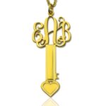 Personalized key initial necklace for meaningful elegance