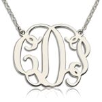 Monogram necklace personalized gift for cherished moments