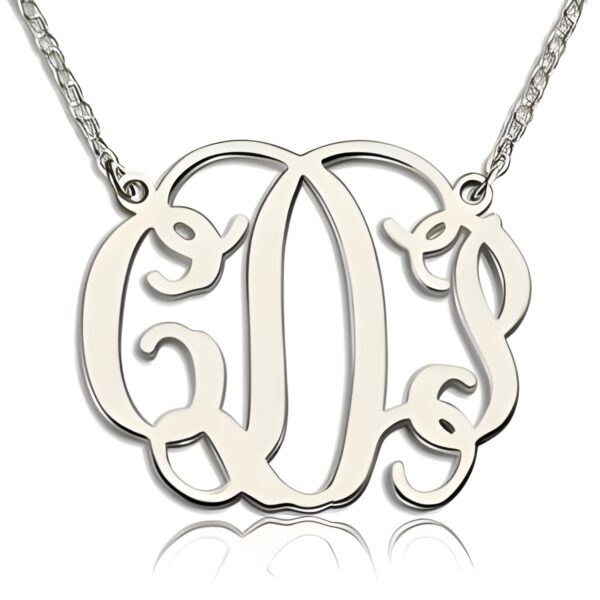 Monogram necklace personalized gift for cherished moments