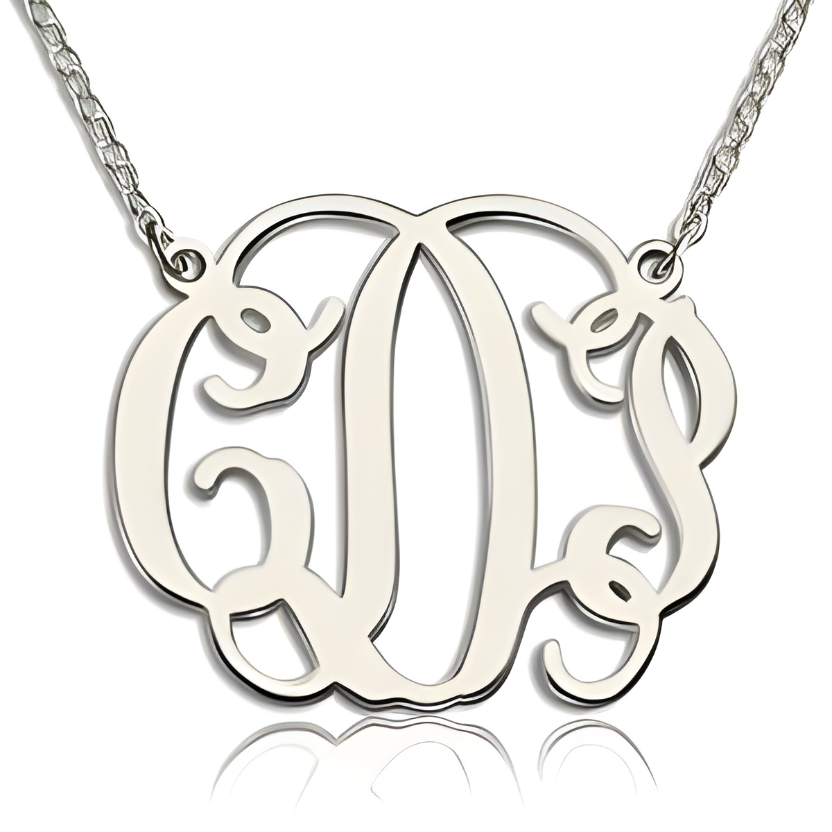Monogram necklace personalized gift for cherished moments