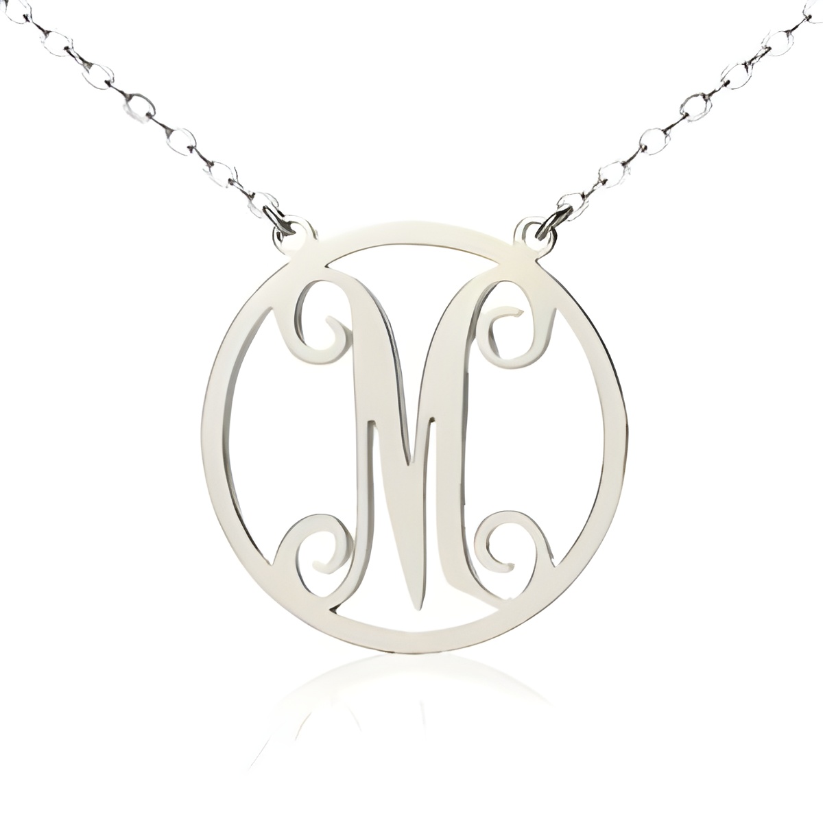 MO46_featured Personalized monogram necklace close to heart