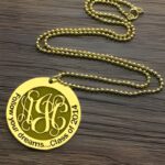 Carry Your Dreams Close – Monogram Disc Necklace in 18K Gold Plating – For Dreamers and Beloved Souls - Image 5
