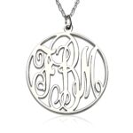 Personalized monogram circle necklace for cherished stories