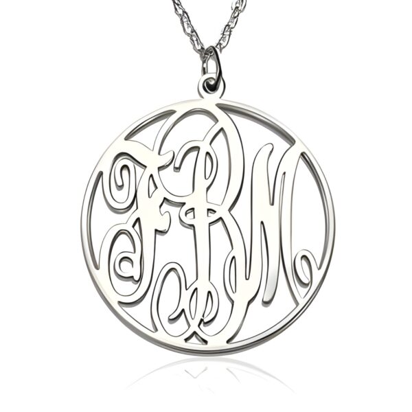 Personalized monogram circle necklace for cherished stories