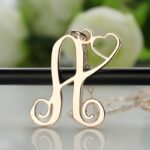 Carry Love Close – Monogram Heart Necklace in Rose Gold – A Tender Keepsake for Her - Image 2