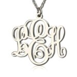 Vine Initial Monogram Necklace for personalized gifts