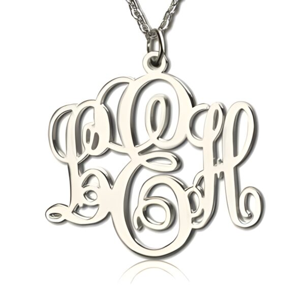 Vine Initial Monogram Necklace for personalized gifts