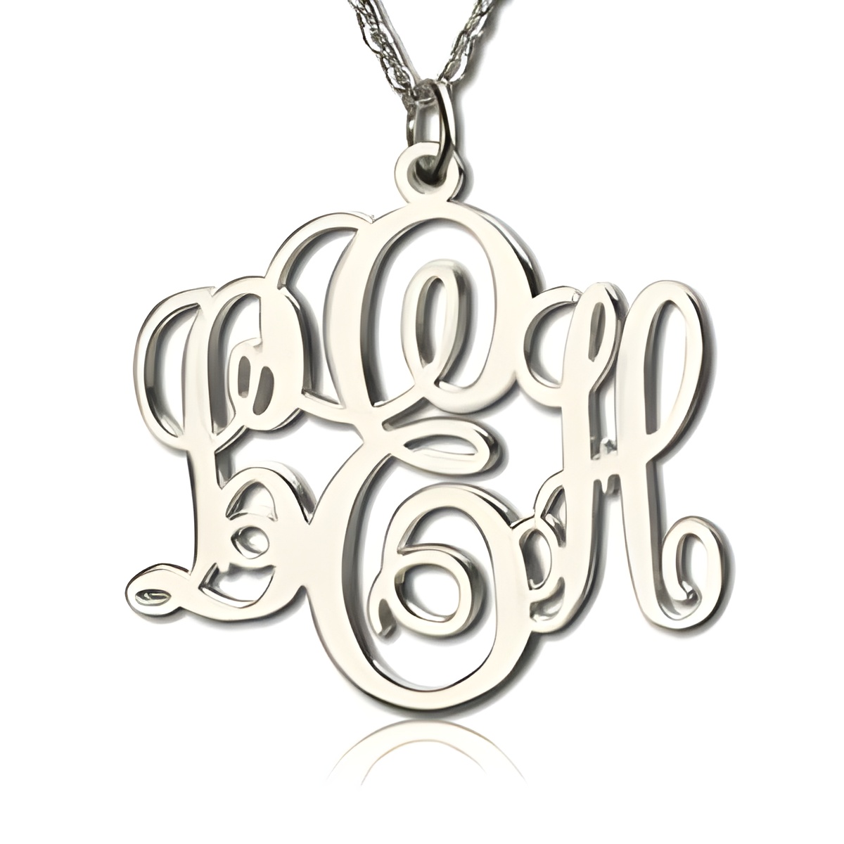 Vine Initial Monogram Necklace for personalized gifts