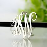 Carry Your Story Close – Elegant Two-Initial Sterling Silver Monogram Necklace – A Timeless Treasure for Loved Ones - Image 2