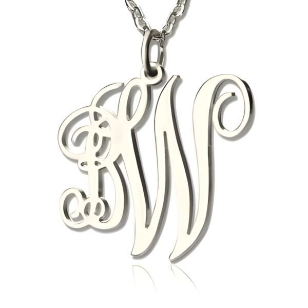 two-initial monogram necklace for personal stories