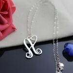 Carry Love Close – Monogram Heart Necklace in Sterling Silver – A Cherished Keepsake for Her - Image 4
