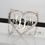 Embrace Your Story – Heart-Shaped Birthstone Monogram Necklace – A Timeless Treasure for Loved Ones - Image 2