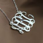 Embrace Your Story – Sterling Silver Monogram Necklace with Birthstone – A Cherished Keepsake for Loved Ones - Image 3