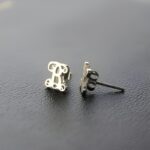 Embrace Your Story – Elegant Single Initial Sterling Silver Stud Earrings – A Timeless Treasure for You or Someone Special - Image 4