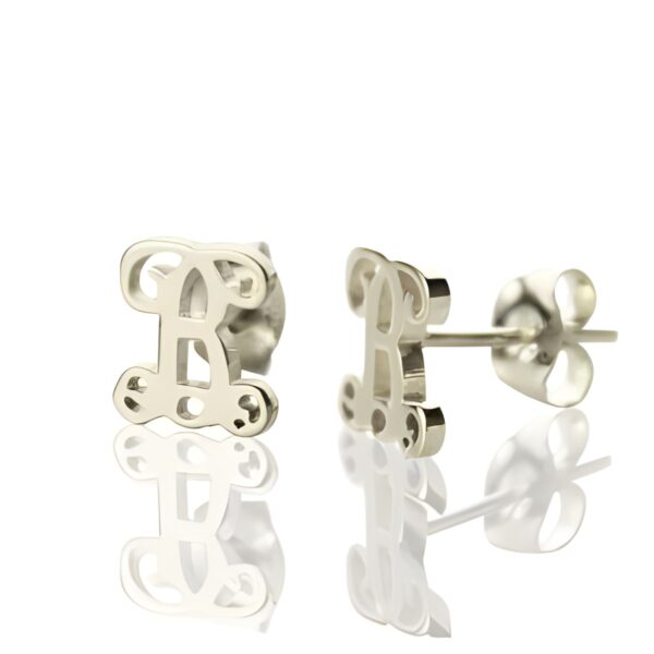 Personalized initial stud earrings for meaningful moments