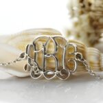 Embrace Your Story – 3D Monogram Sterling Silver Bracelet – A Timeless Treasure for Her - Image 2