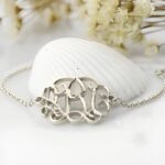 Embrace Your Story – 3D Monogram Sterling Silver Bracelet – A Timeless Treasure for Her - Image 3