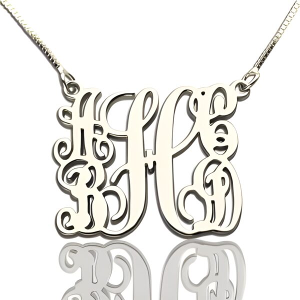 Five Initials Sterling Silver Necklace for mom