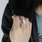 Embrace Your Story – Sterling Silver Monogram Cuff Ring – A Timeless Treasure for Her - Image 2