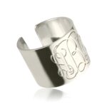 Personalized monogram cuff ring for her